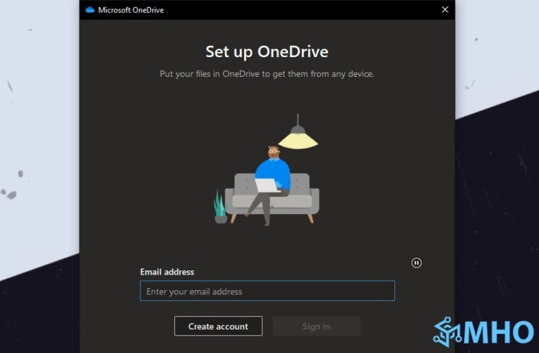 đăng nhập onedrive trên máy tính