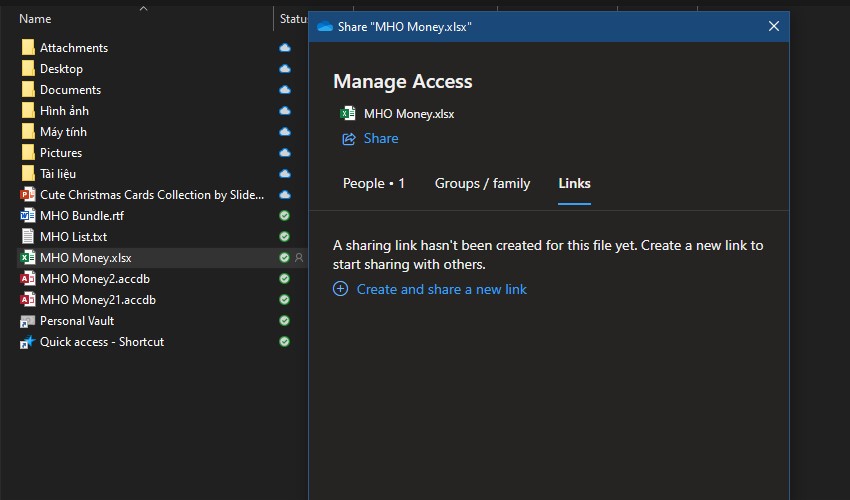 Cách để ngừng chia sẻ file