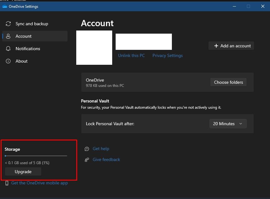 Kiểm tra dung lượng OneDrive trên máy tính
