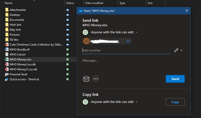 Chia sẻ file và thư mục