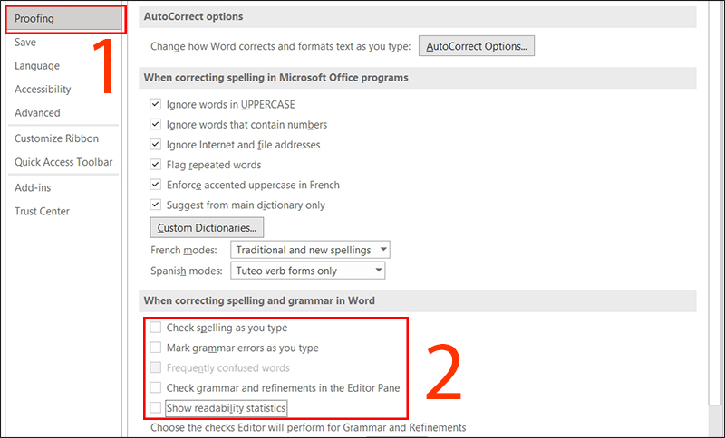 Hướng dẫn từng bước để xóa gạch chân đỏ