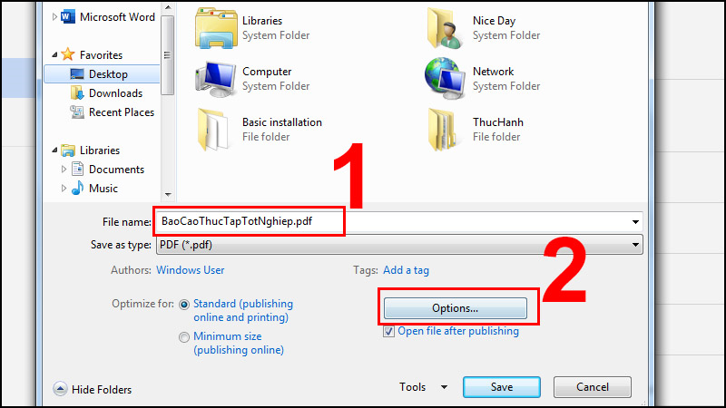 chuyển excel sang word