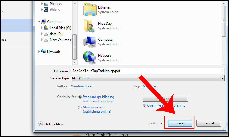 chuyển excel sang word