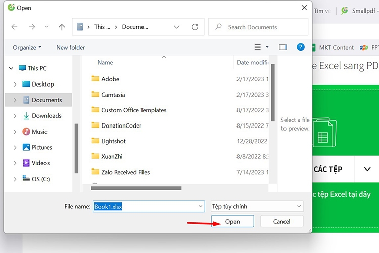 chuyển excel sang word