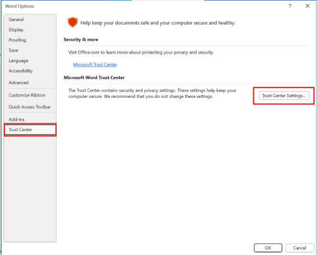 Chế độ Protected View
