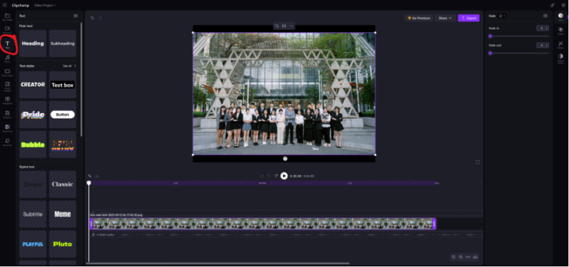 Thêm chữ cho video