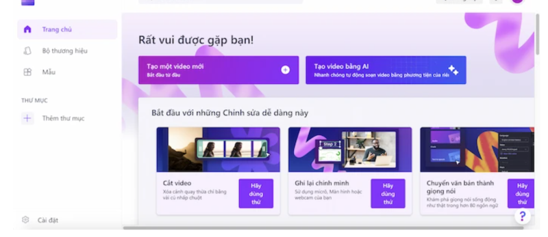 Tạo video mới