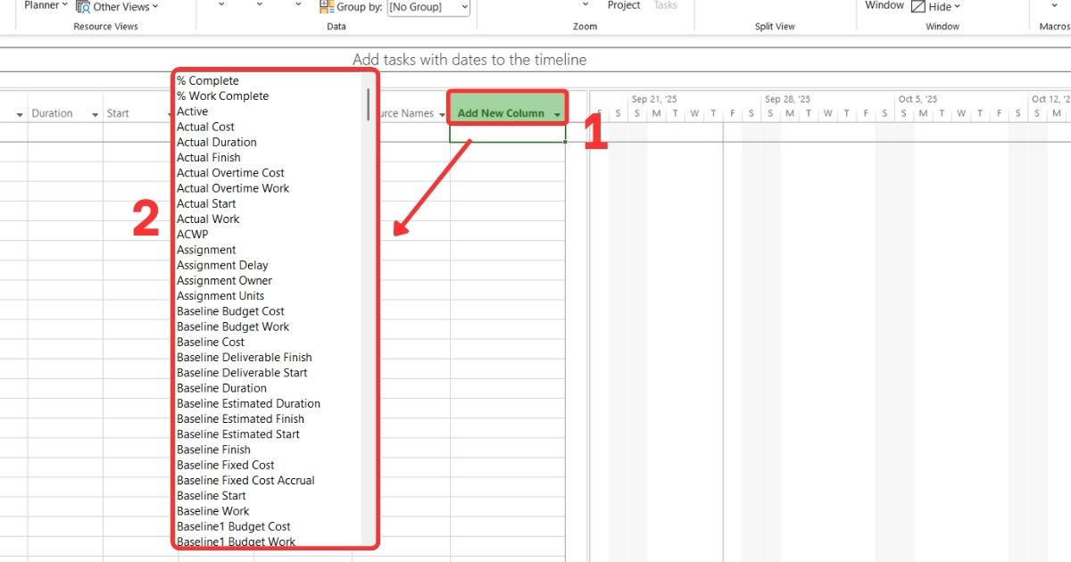 Microsoft Project là gì Thêm chỉ số theo dõi dự án
