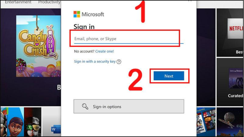 Cách đăng nhập Microsoft bằng Microsoft Store
