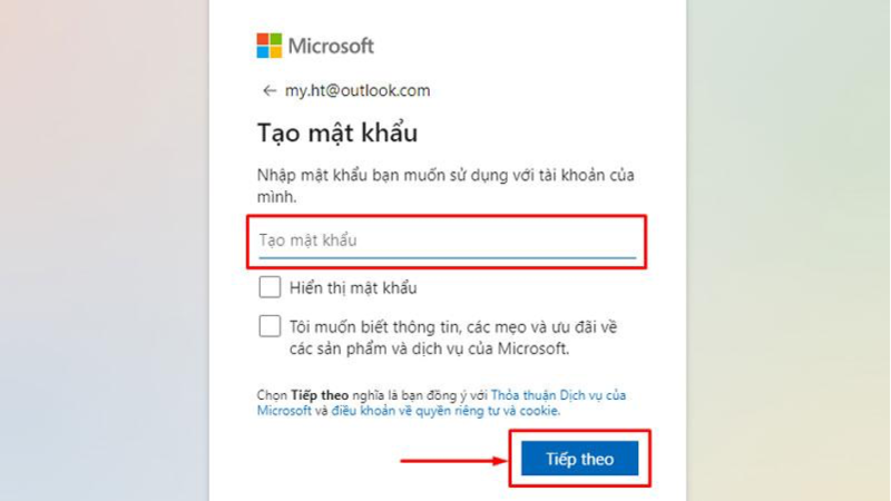 Cách tạo tài khoản Microsoft 