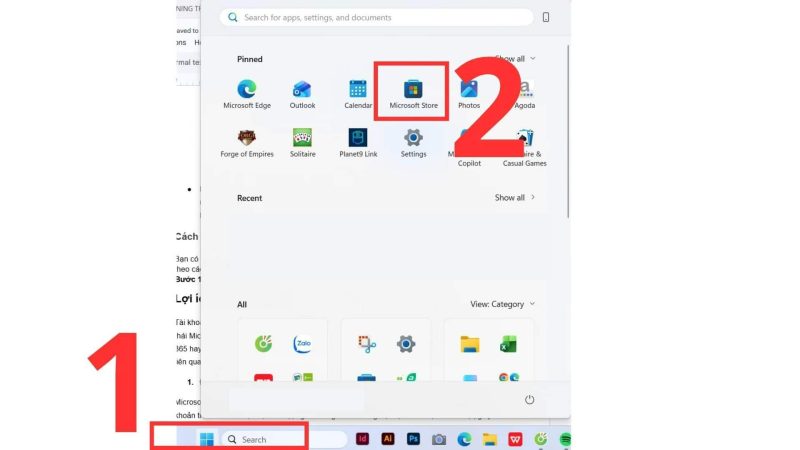 Cách đăng nhập Microsoft 365 qua Microsoft Store 