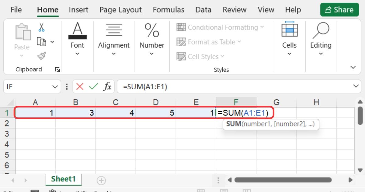 Hàm SUM (Tính tổng)