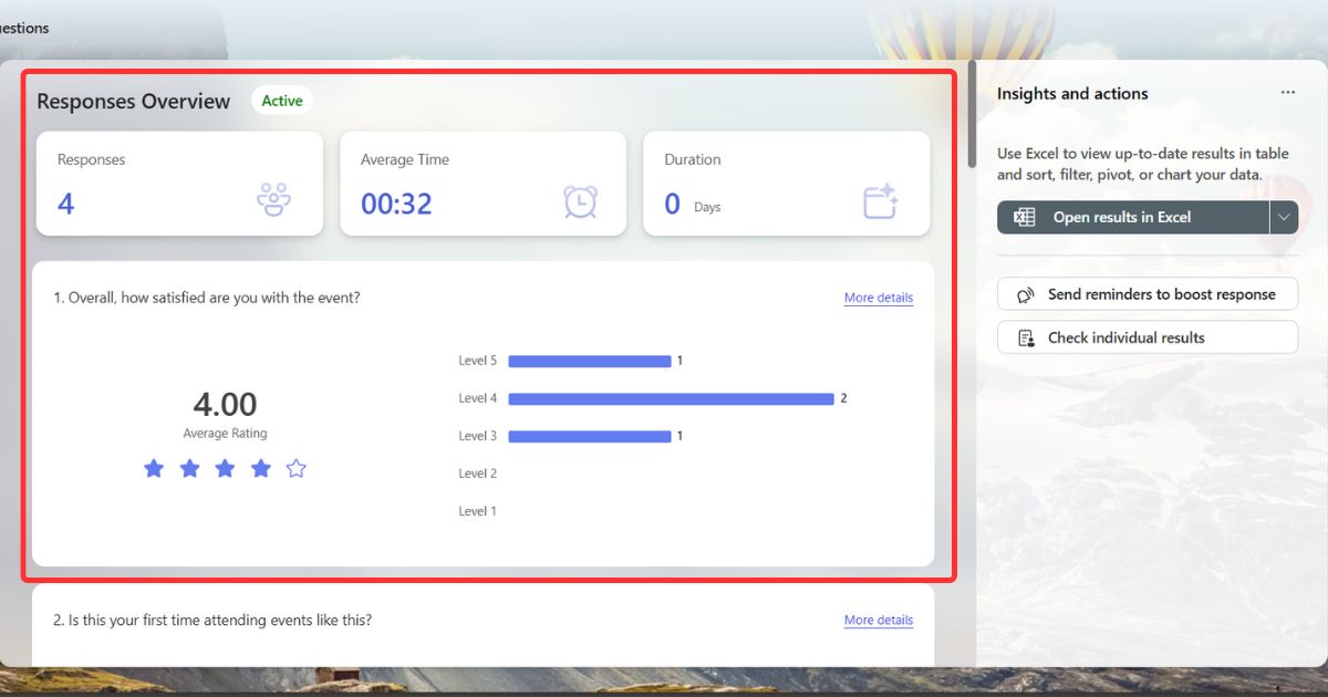 Hướng dẫn sử dụng Microsoft Forms Phân tích kết quả