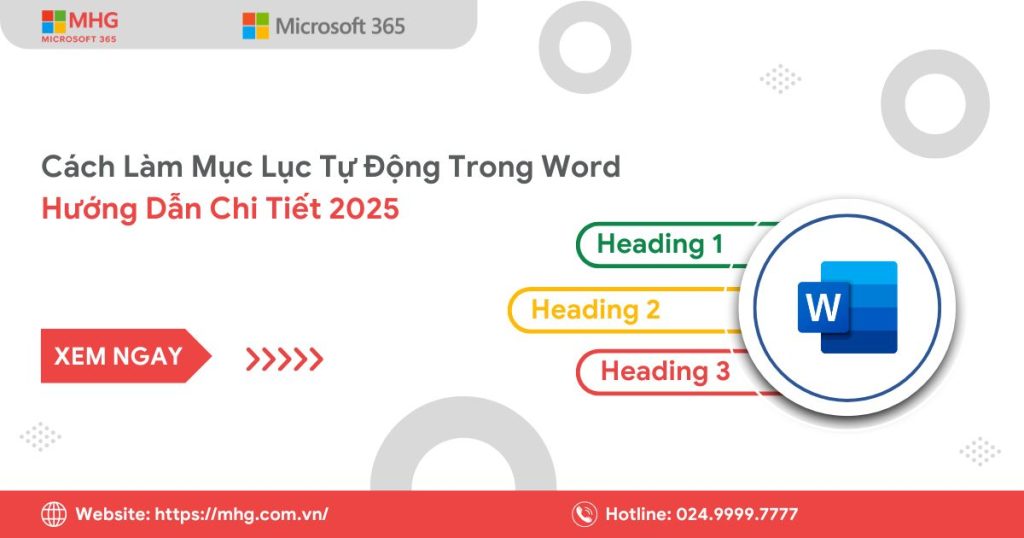 cách làm mục lục tự động trong word