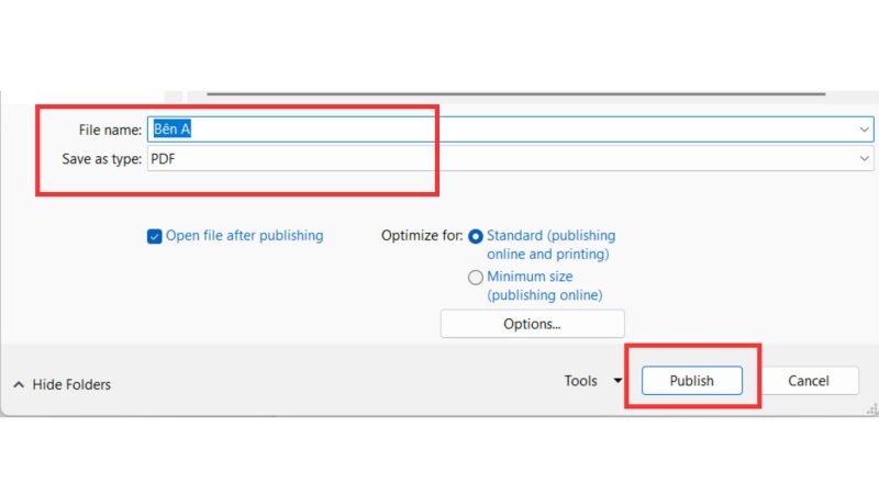 Cách chuyển hợp đồng Word sang PDF