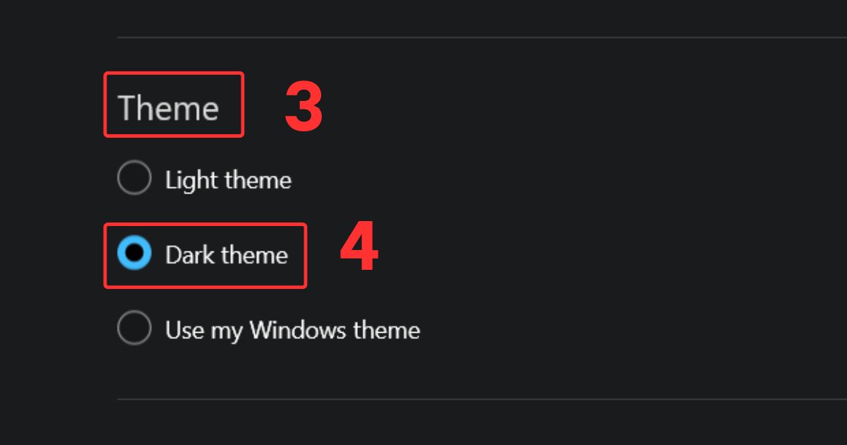 Tùy chỉnh giao diện & chế độ tối
