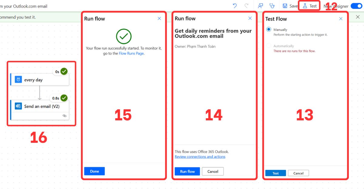 Tạo quy trình gửi Email tự động bằng Template