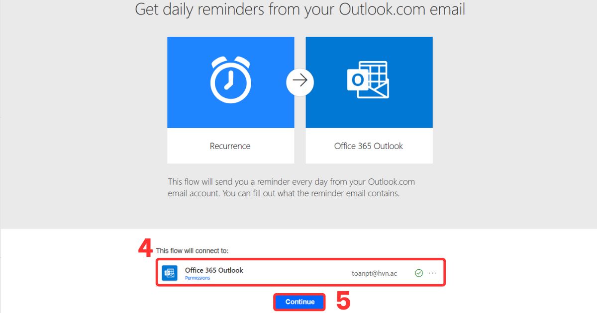 Tạo quy trình gửi Email tự động bằng Template