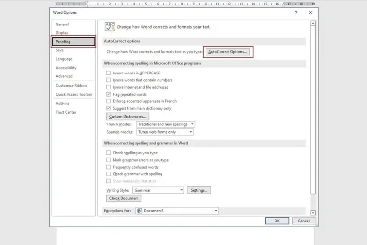sua loi chinh ta trong word4 Cách sửa lỗi chính tả trong Word bằng AutoCorrect