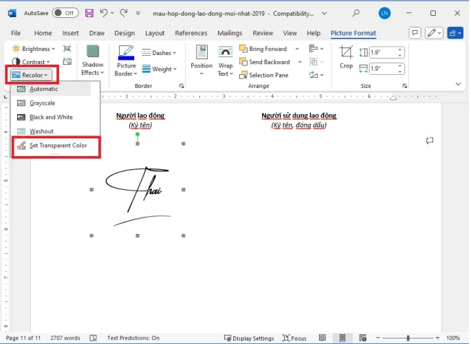 them chu ky vao hop dong thanh cong 4 bước chèn chữ ký viết tay trong Word