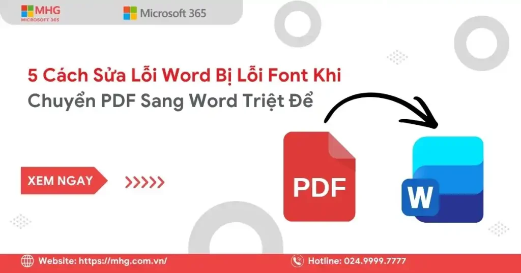 Word Bị Lỗi Font Khi Chuyển PDF Sang Word