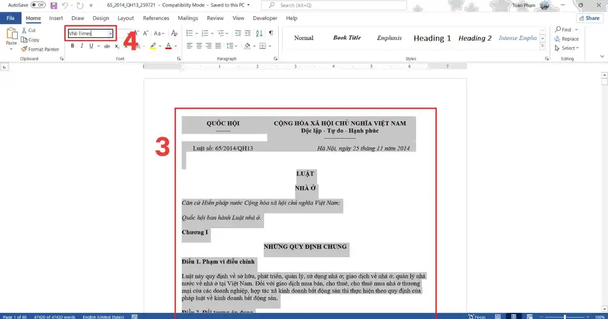 Word Bị Lỗi Font Khi Chuyển PDF Sang Word