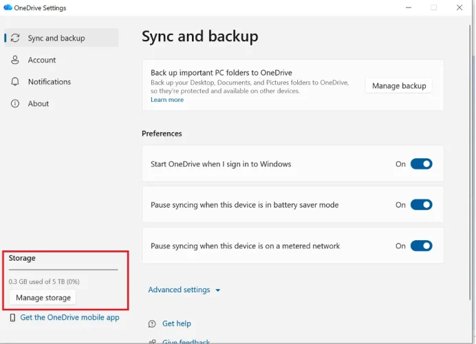 3 buoc kiem tra dung luong onedrive 2 Hướng dẫn 03 bước kiểm tra dung lượng OneDrive 5TB