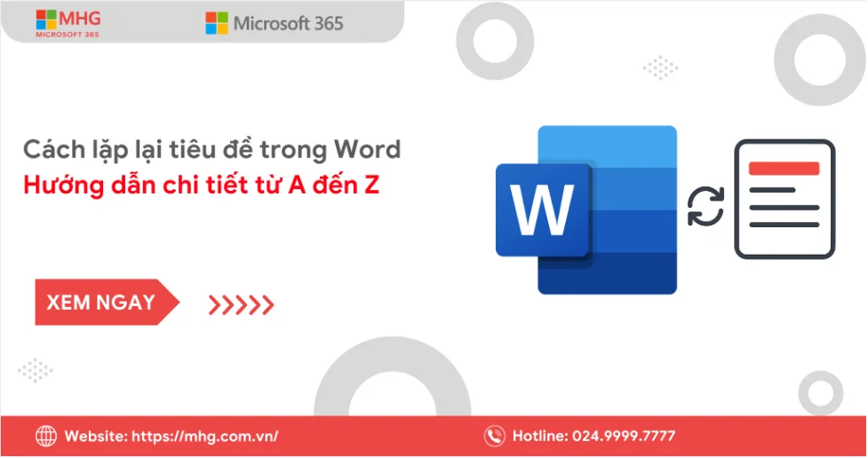 cach lap lai tieu de trong Word