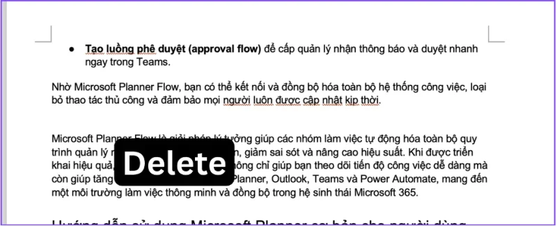 cach xoa khoang trang bang phim delete Dùng phím Delete