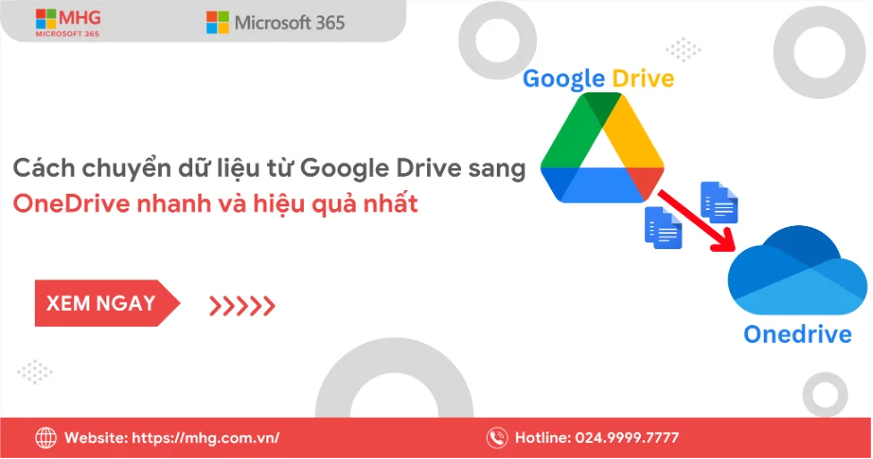chuyen du lieu tu google drive sang onedrive