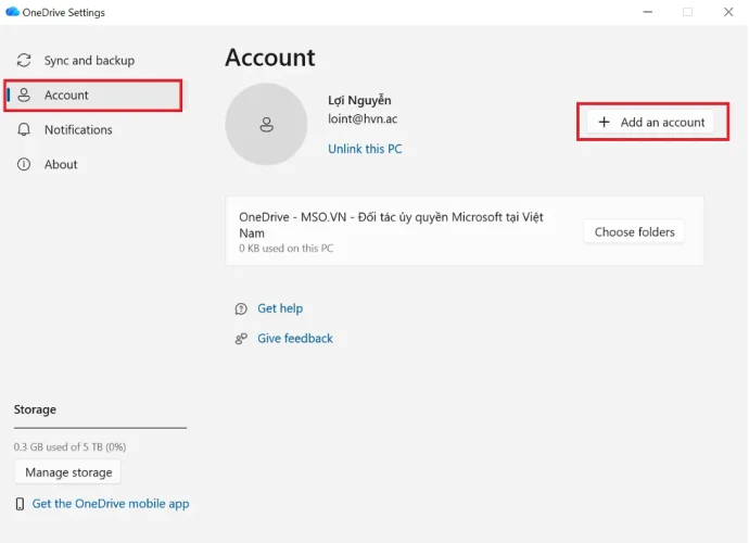 dang xuat va dang nhap onedrive Đăng xuất và tiến hành đăng nhập lại tài khoản Microsoft