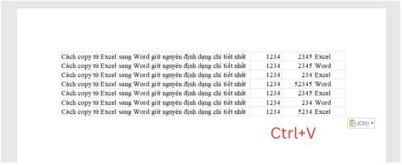 dung dan dac biet 4 Dùng dán đặc biệt (Paste Special - Keep Source Formatting)