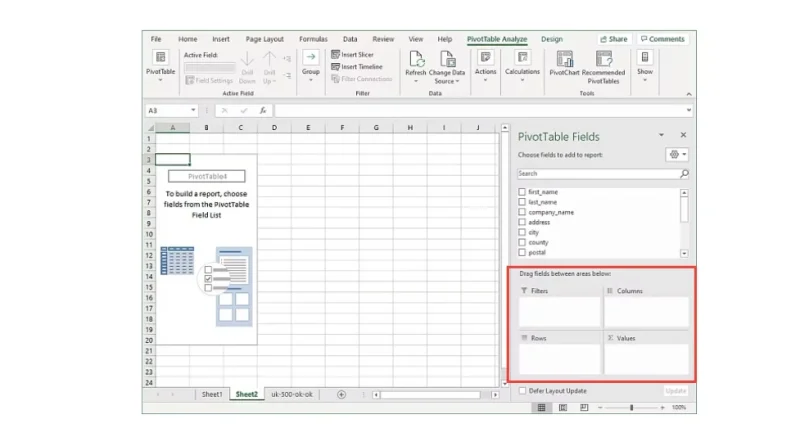 Hướng dẫn cách tạo Pivot Table trong Excel