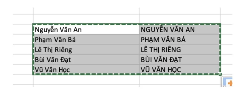 phim tat chu hoa thanh chu thuong Phím tắt chữ hoa thành chữ thường trong Excel