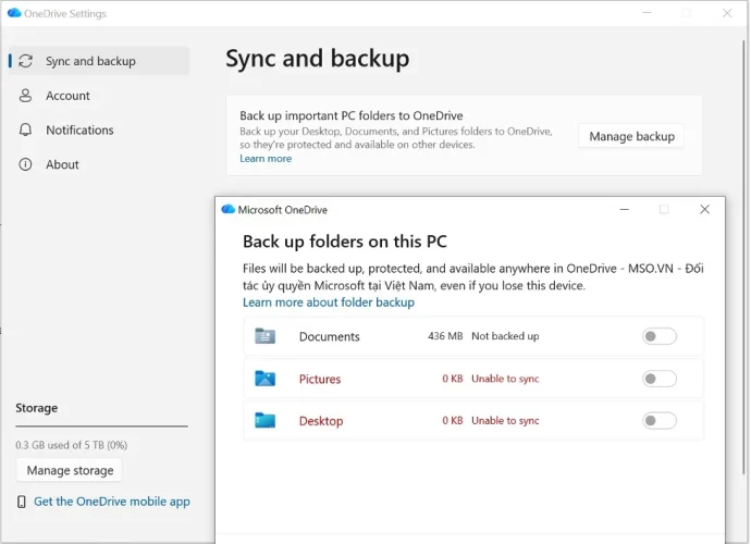 su dung tinh nang dong bo Sử dụng tính năng sao lưu và đồng bộ (Backup & Sync)