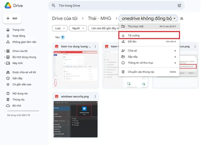 tai thu cong va up len onedrive Tải thủ công và upload lên OneDrive