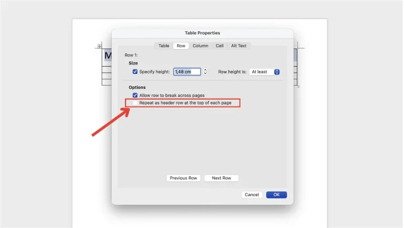 Cách bỏ ghim hàng trong Word khi không cần nữa
