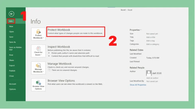 Cách đặt mật khẩu khóa file Excel 