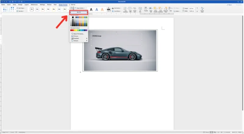 Chọn khung → Shape Fill → No Fill Viết chữ lên ảnh bằng Text Box – Cách đơn giản nhất
