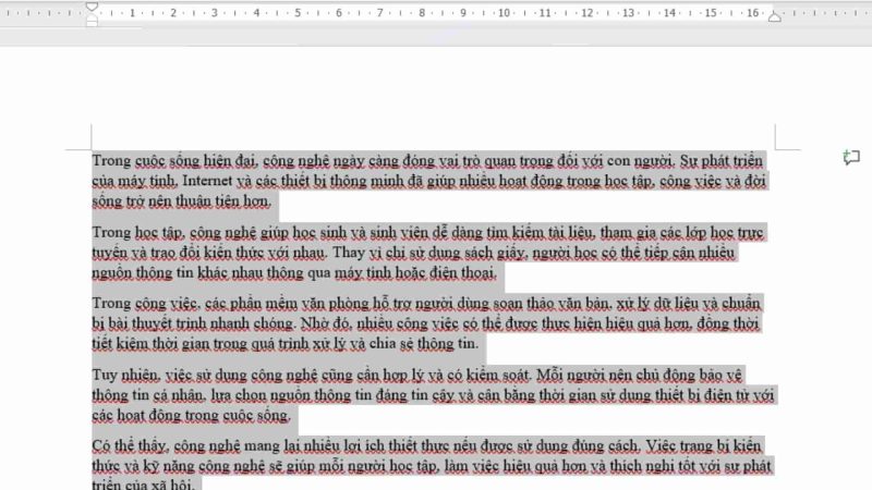 Bỏ thụt đầu dòng bằng Ruler