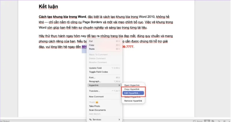 an hoac sua link da thu gon Cách ẩn hoặc chỉnh sửa link trong Word sau khi rút gọn