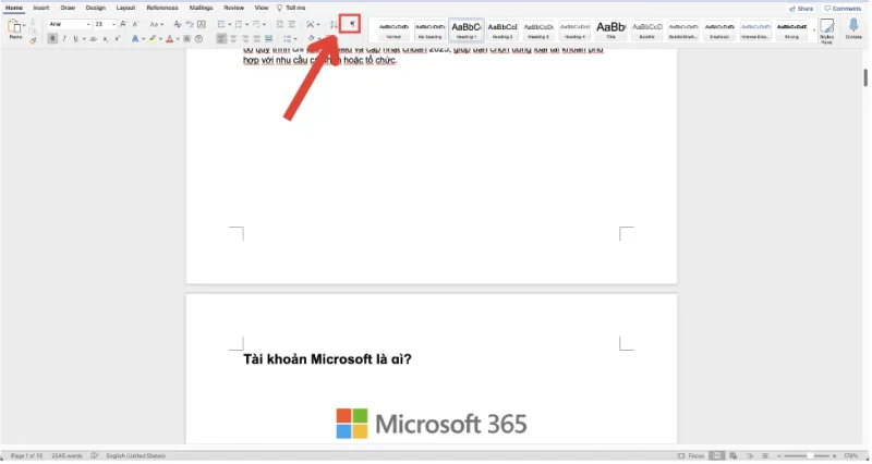 Ẩn ký hiệu Paragraph mark trong Word (¶)