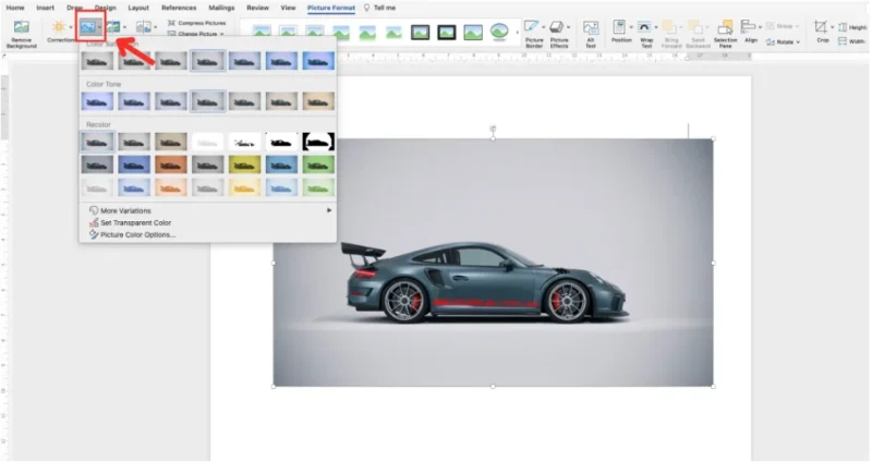 cach xoa phong anh trong word nang cao 2 Dùng Picture Color để giảm nhiễu nền