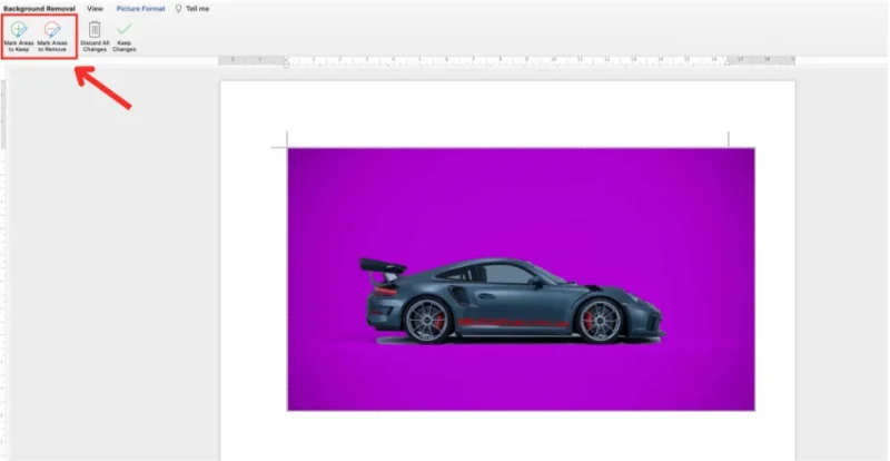 dieu chinh vung can giu va vung can xoa Sử dụng tính năng Remove Background để tiến hành xóa phông