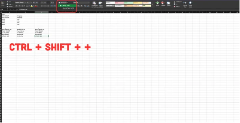 gian dong trong Excel 2 Tăng chiều cao hàng
