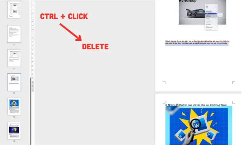 Mẹo nhanh khi xóa page trong Word