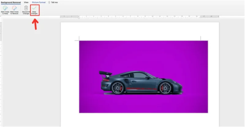 nhan keep changes Sử dụng tính năng Remove Background để tiến hành xóa phông