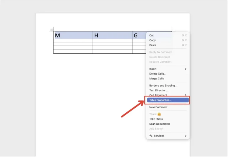 Cách ghim hàng trong Word khi làm bảng 