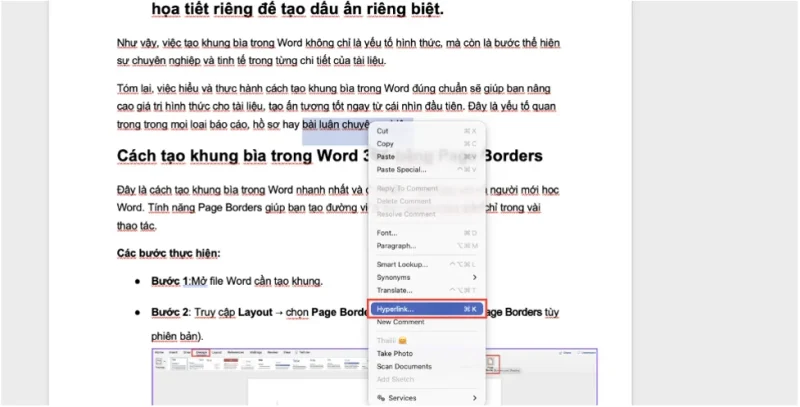 thu gon bang hyperlink Cách thu gọn link trong Word bằng Hyperlink