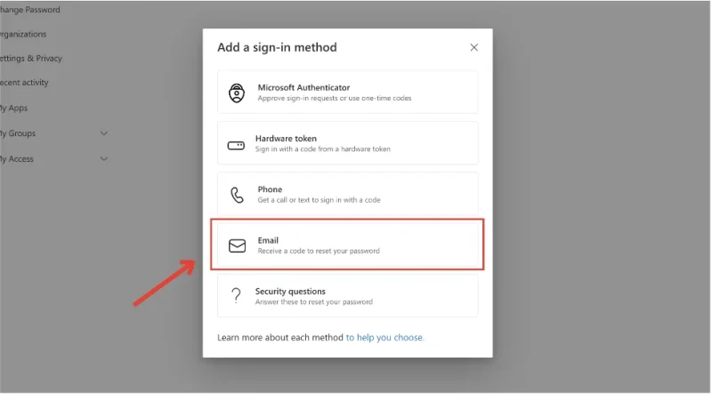Cách xác minh tài khoản Microsoft bằng email dự phòng